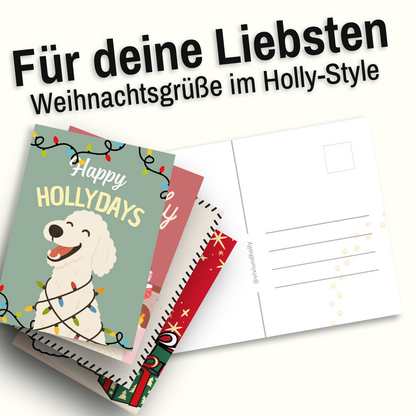 Holly Jolly Postkarten-Set - 4x Postkarten DIN A6