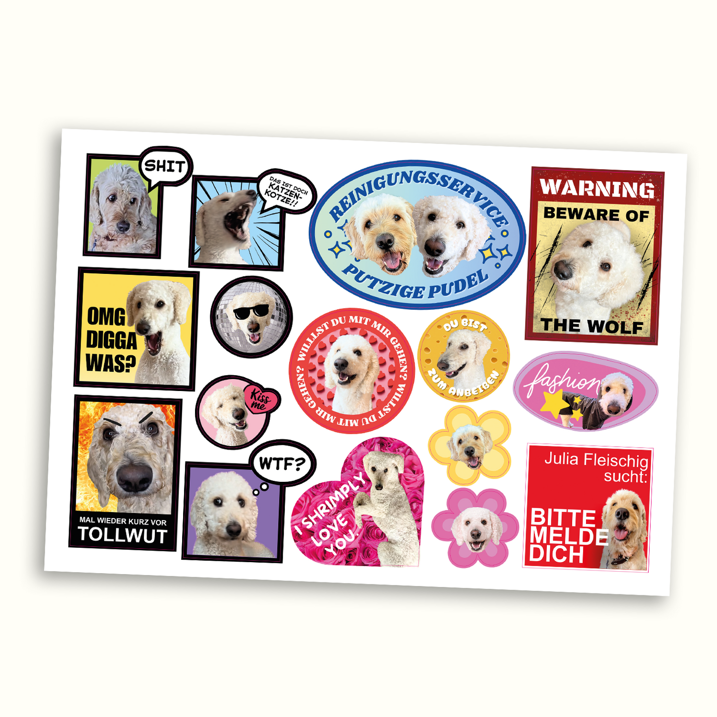 Holly's verrückter Stickerbogen - A4